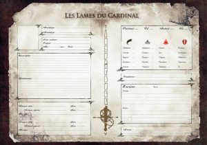fiche de personnage lames du cardinal jeu de rôle sans detour